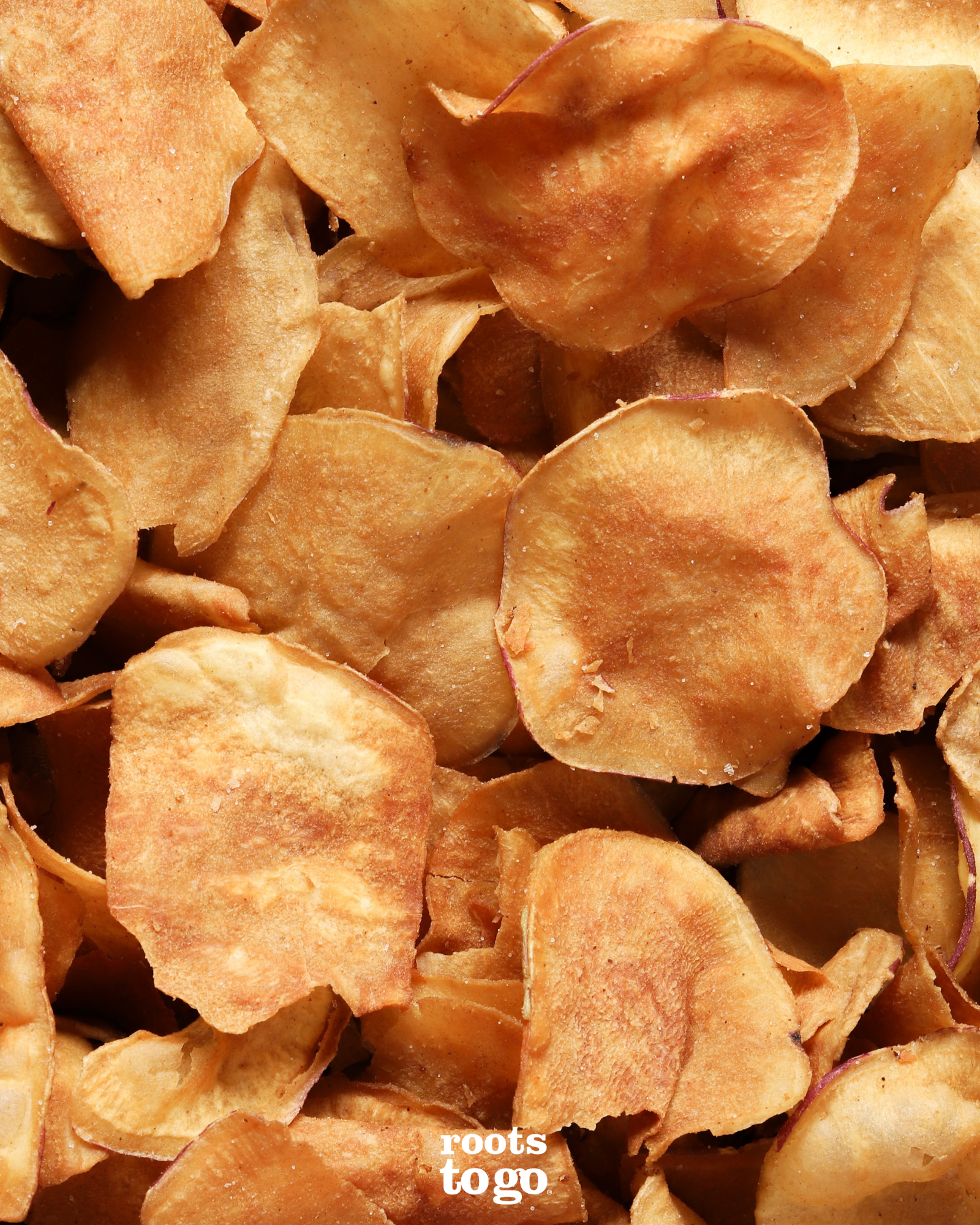 Caixa c/ 12 unid. Chips de Mandioca e Batata-Doce Roots To Go 100g