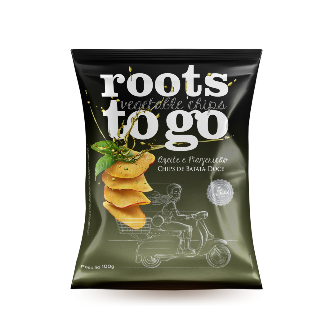 Chips de Batata-Doce Azeite e Manjericão Roots To Go 100g