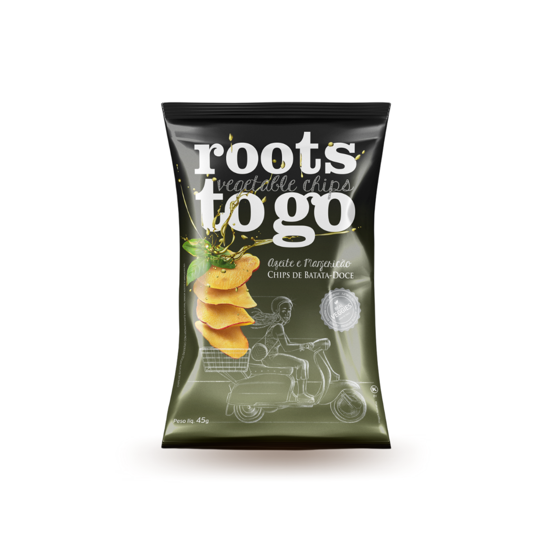 Chips de Batata-Doce Azeite e Manjericão Roots To Go 45g