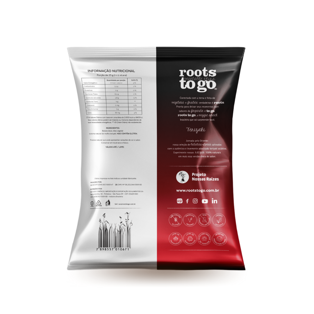 Chips de Batata-Doce Teriyaki Roots To Go 100g