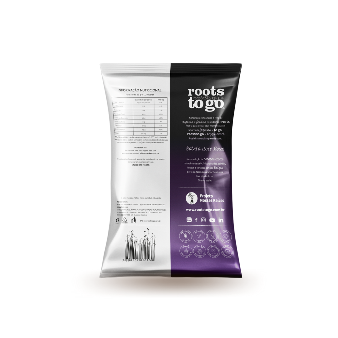 Chips de Batata-Doce Roxa Roots To Go 45g