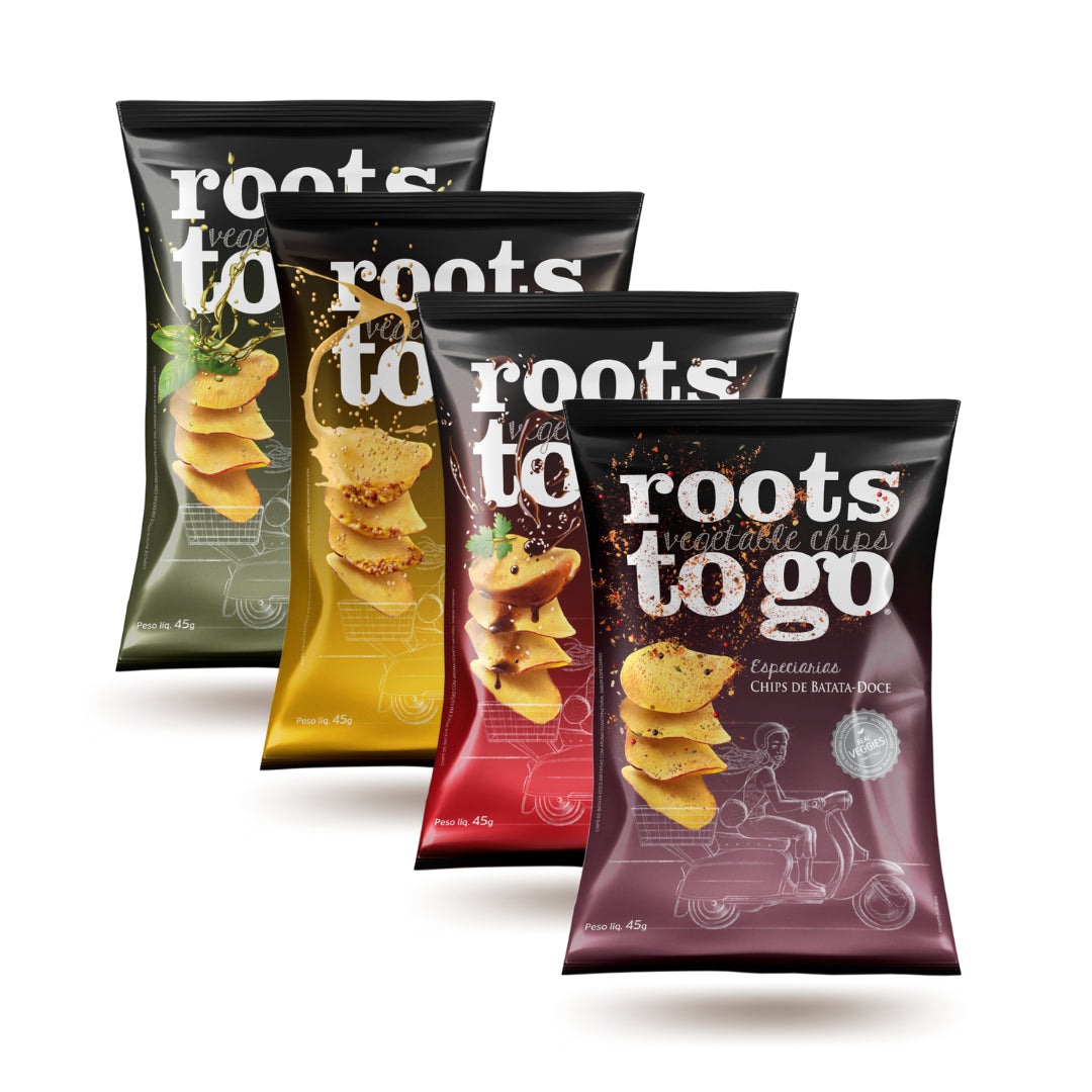 Kit Chips de Batata-Doce Sabores Roots To Go 45g