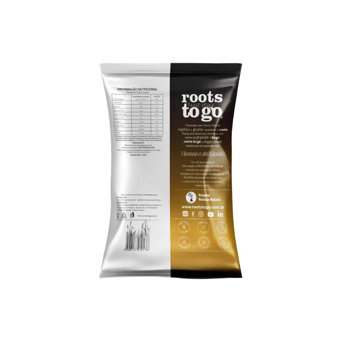 Chips de Banana Salgada Roots To Go 45g